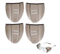 Operitacx 6 Pairs Protective Glasses Wings Durable Tpu Eyewear Side Shields for Safe Eye Protection Dark Brown Lightweight Comfortable Use for Various Activities
