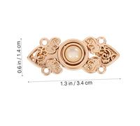 Operitacx 6 Pairs Vintage Zinc Alloy Cheongsam Buttons with Ancient Chinese Costume Fasteners Stylish Metal Plum Blossom Design for Hanfu Cloak Cape Accessories