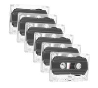 Operitacx 6 pcs Blank Cassette Tapes Recording Transparent Case Audio Tapes for Voice Lectures Seminars Compatible with Various Recorders