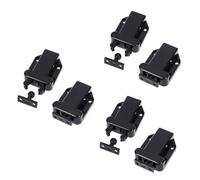 Operitacx 6 pcs Self Locking Push to Open Door Catch for Cabinets and Black Cupboard Door Closer with Built Spring Durable Wardrobe Stopper Lock for Furniture and Cupboards