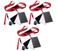 Operitacx 6 pcs White Balance Card with Neck Lanyard Strap Black Grey Color Calibration for Accurate Exposure and Film Checker