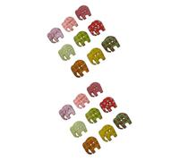 Operitacx 60 pcs Assorted Color Wooden Elephant Pattern Buttons for DIY Crafts Decorative Sewing Embellishments for Clothing Scrapbooking Knitting and Handmade Projects