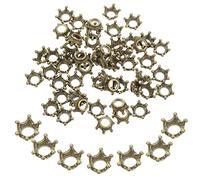 Operitacx 60Pcs Crown Shaped Alloy Pendants for DIY Jewelry Making Vintage Decor Charms for Key Rings Necklaces and Crafts for Family and Friends