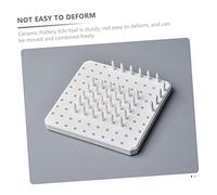 Operitacx 60pcs Durable Ceramic Pottery Kiln Nails Refractory Support Tools for Clay Firing Oven High Temperature Resistant DIY Clay Art Accessories for Kiln Furnace and Pit Use