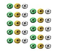 Operitacx 60pcs Mini Copper Pet Collar Bell Pendant 3cm for Dog Christmas