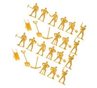 Operitacx 63pcs Miniature Construction Worker Figures Pretend Construction for Educational Skillbuilding Playset Encouraging Teamwork and Problem Solving for Home and School Use