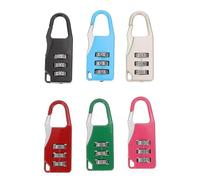 Operitacx 6pcs Anti-Theft Password Lock Set for Luggage and Notebook Bags, Pry-Resistant Iron Material Combination Padlocks for Travel Security and Suitcase Protection