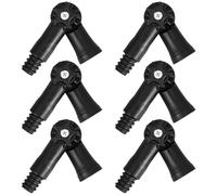 Operitacx 6pcs Black Adjustable Joint Angle Adaptor with American Thread for Extension Poles - Rotatable Connector for Paint Brush Extender, Window Cleaning, Light Bulb Changing, and Dusting