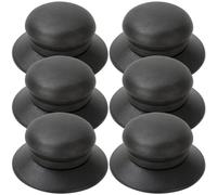 Operitacx 6pcs Black Lid Knob Universal Anti-Scald Replacement