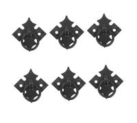 Operitacx 6Pcs Black Metal Vintage Cabinet Handles with Ring Pulls Chinese Style Antique Drawer Pulls for Kitchen Cupboards Rustic Single Dresser Hardware Accessories