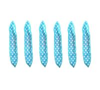 Operitacx 6pcs Blue Polka Dot Self Grip Hair Roller Straps Soft Sponge Curling Tools for Women Sleep-in No-heat Hair Curlers