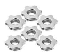 Operitacx 6pcs Cast Iron Dumbbell Locking Nut Barbell Self-locking Nuts with Anti Skid Secure Grip for Household Strength Training Equipment