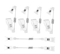 Operitacx 6pcs Clear Price Sign Clips Advertisement Holder for Store Displays Swivel Clips for Easy Pricing Labels Tags for Supermarkets Shops