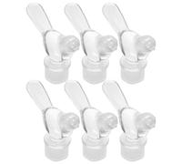 Operitacx 6pcs Creative Wine Bottle Stoppers with Acrylic and Silicone Material, Lightweight Design Prevents Aroma Escape, Suitable for Oil and Soda Bottles at Parties and Birthdays