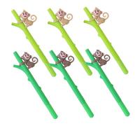 Operitacx 6pcs Cute Monkey Gel Pens for Kids School Supplies with Assorted Colours and Ergonomic Pen Barrel for School and Office Decor