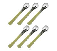 Operitacx 6pcs Dark Green Metal Eye Cream Applicator Rods Massaging Function for Eye Puffiness Relief for Facial Anti-Dark Circle Treatment