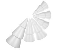 Operitacx 6Pcs DIY Christmas Tree Foam Cones White Polystyrene Craft Forms Lightweight Durable Holiday Decorations for Table Centerpieces Home Office Festive Ambiance