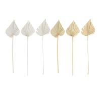 Operitacx 6pcs Dried Palm Leaf Decoration with Synthetic Material for Home Decoration and Parties Natural Chic Style Palm Leaf Bouquet with Vivid Look for Flower Arrangement