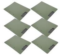Operitacx 6pcs Foldable Clipboard Folder with Double Clips Lightweight Document Holder with Rotation for Vertical Horizontal Writing Portable Multi Functional File Organizer for Office and