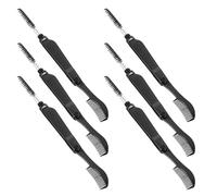 Operitacx 6pcs Foldable Eyelash Comb Brush and Eyebrow Brush Shaper, Double-headed Black Makeup Tool for Eyelash Separation and Eyebrow Grooming, Portable Cosmetic Accessory for Precise Eye