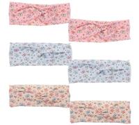 Operitacx 6pcs Hair Headbands Non-slip Lightweight Comfort Fabric Bands with Adorable Printed Patterns for School Uniforms and Sports Activities