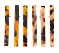 Operitacx 6pcs Leopard Print Acetate Hair Clips Billed Barrettes, Medium Size Hair Styling Tools for Women, Beige and Tortoiseshell Colors, Suitable for Salon and Daily Use