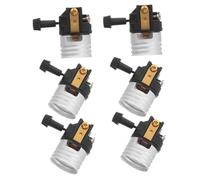 Operitacx 6pcs Light Sockets with Switch Threaded Aluminum Base Lamp Parts for Table and Floor Lamps Four Stage Core Locking Design Dustproof Flicker Lighting for Home and Studio Use