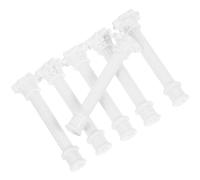 Operitacx 6pcs Lightweight Portable White Abs Roman Column Pillars Mini Statue Set for Photography Props and Architectural Model Making Decorative Classical Style