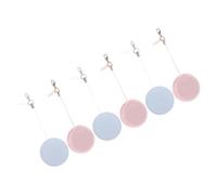 Operitacx 6Pcs Macaron-Shaped Phone Screen Cleaning Swabs Portable Pendant for Eyeglasses and Electronic Devices