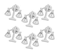 Operitacx 6pcs Metal Brooch Pin for Men with Libra Scales Design, Versatile Accessory for Formal Occasions and Comfortable Wear, Silver Coat Lapel Pins for Judges and School