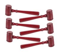 Operitacx 6pcs Mini Wooden Judge Gavel Prop for Halloween Role Plays and Theatrical Events Enhances Grasping Skills for Young Lawyers and Judges