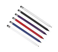 Operitacx 6pcs Pencil Shape Stylus Pens for Touch Screens and Tablets, Plastic Material with Fingerprint Reduction, Suitable for Writing and Navigation on Touch Screen Devices