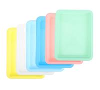 Operitacx 6pcs Plastic Art Thickened Tray, 25 X 18cm Colorful Activity Tuff Tray, Large Shallow Play Platters for Sorting Stackable Storage Classroom School Craft Diy Projects