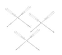Operitacx 6pcs Precision Screwdriver Transparent Crystal Handle Cross Head Repair Tool for Household Office Workshop Use Steel Construction Easy Screw Tightening