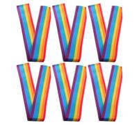 Operitacx 6pcs Rainbow Sashes Lightweight Fabric Shoulder Belts Unisex Style Celebration Accessories for Party Favor and Parade Events