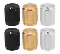 Operitacx 6PCS Replacement Potentiometer Control Knobs, 3 Colors Aluminum Electric Guitar Knobs, Volume Audio Control Volume Tone Rotary for Encoder (Inner Diameter: 6.35mm)