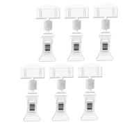 Operitacx 6pcs Rotatable Price Tag Clips Transparent Sign Holder Display Clips for Retail Supermarket and Shopping Malls for Pricing Name Cards and Advertisements