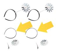 Operitacx 6pcs Rotating Arrow Headband Funny Halloween Party Headwear | Lightweight Metal and Acrylic, Creative Thinking Indicator, Learning and Event Photo Prop Style