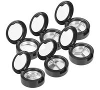 Operitacx 6pcs round Shaped Cases Empty Eyeshadow Case 1.38x1.38x0.59in No Leakage Compact Size for Ladies Travel Social Gathering Assorted style