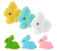 Operitacx 6pcs Small Foam Rabbit Figurine Easter Party Ornament for Desktop
