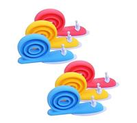 Operitacx 6Pcs Snail Shape Door Stopper Animal Door Wedge for Floor Use in Home Office TPE Material for Tile Floors Random Color