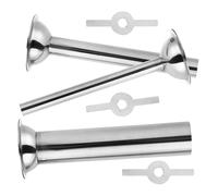 Operitacx 6pcs Stainless Steel Sausage Stuffer Tubes with Smooth Funnel Design for Meat Grinder Accessories, Universal Compatibility Sausage Filling Tool for Home Kitchen and Meat Processing