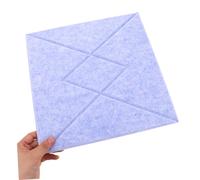 Operitacx 6Pcs Striped Felt Wall Tiles Soundproof Bulletin Board Tiles for Office Nursery Classroom Polyester Notice Board Stickers with Multi Use Photo Display Soft Hardwearing Acoustic