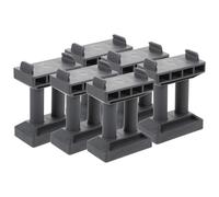 Operitacx 6pcs Train Bridge Pier Model Set, Stackable Cylindrical Railway Bridge Supports with Curved Track Riser, DIY Simulation Accessory for Train Tracks and Model Railroads