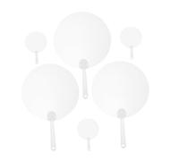 Operitacx 6pcs Transparent DIY Hand Fans Lightweight PVC Blank Fans for Painting Graffiti Home Decoration Stage Performance Cosplay Mini for Creative Craft Projects