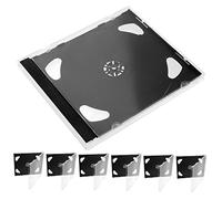 Operitacx 6pcs Transparent Plastic CD Jewel Cases Durable Portable Disc Storage Holders Lightweight DVD Boxes for Home Travel Car Organization