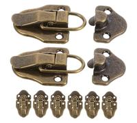 Operitacx 6pcs Vintage Iron Jewelry Box Hasps Latches with Screws Retro Style Metal Toggle Lock for Wooden Toolboxes Cabinets and Gift Boxes Easy Installation Secure Closure Decorative