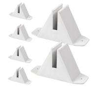 Operitacx 6pcs White Plastic Standing Fence Post Bases for ’s Safety Fence, Garden Picket Support Feet, Anti-tip Privacy Screen and Room Divider Brackets for Outdoor Use