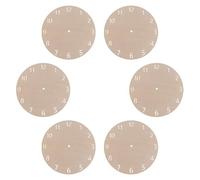 Operitacx 6pcs Wood Clock Faces for DIY Projects with Arabic Numerals, Round Wooden Clock Dial Plates 23cm for Creative Decor and Time Telling, for Office and Home Crafting