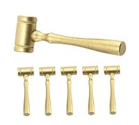 Operitacx 6PCS Wooden Judge Gavels Safe Lotus Auction Hammers for Multipurpose and Decorative Props for Cosplay Halloween Party Group Activities